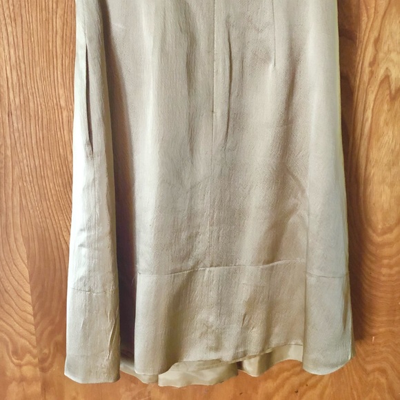 Banana Republic gold silk cocktail dress with pockets, 4 - Picture 9 of 14